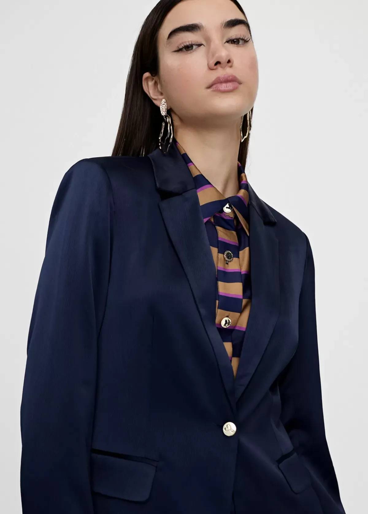 Online Americana efecto satén Americanas Y Blazers