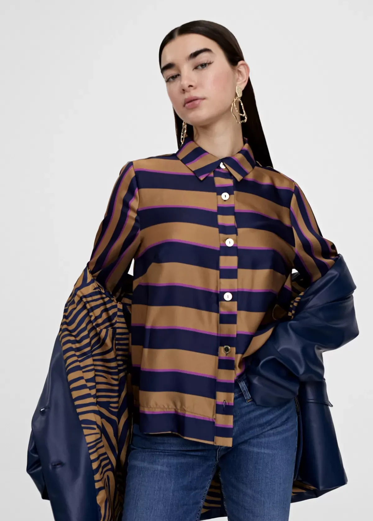 Online Americana efecto satén Americanas Y Blazers