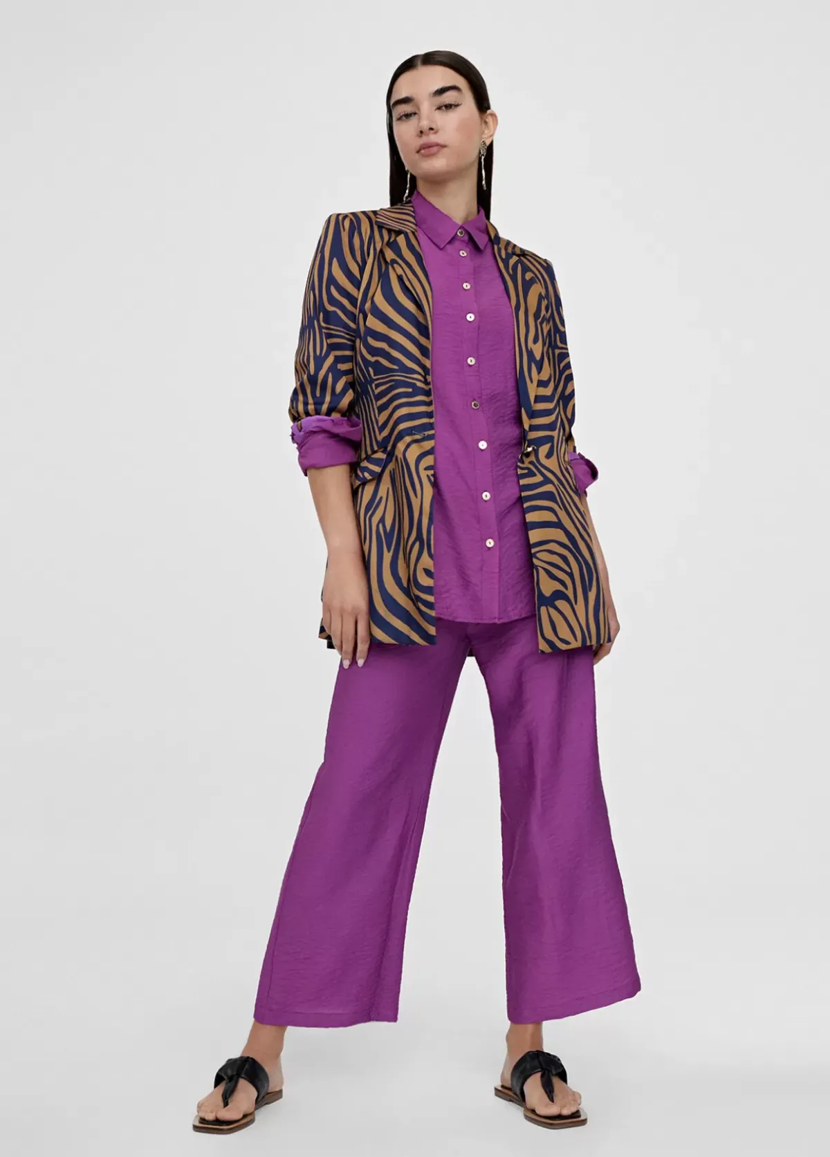 Clearance Americana estampado cebra Americanas Y Blazers