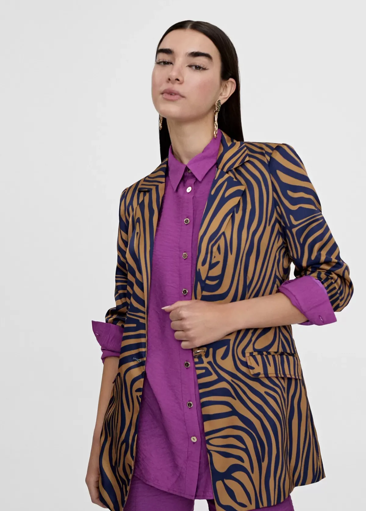 Clearance Americana estampado cebra Americanas Y Blazers