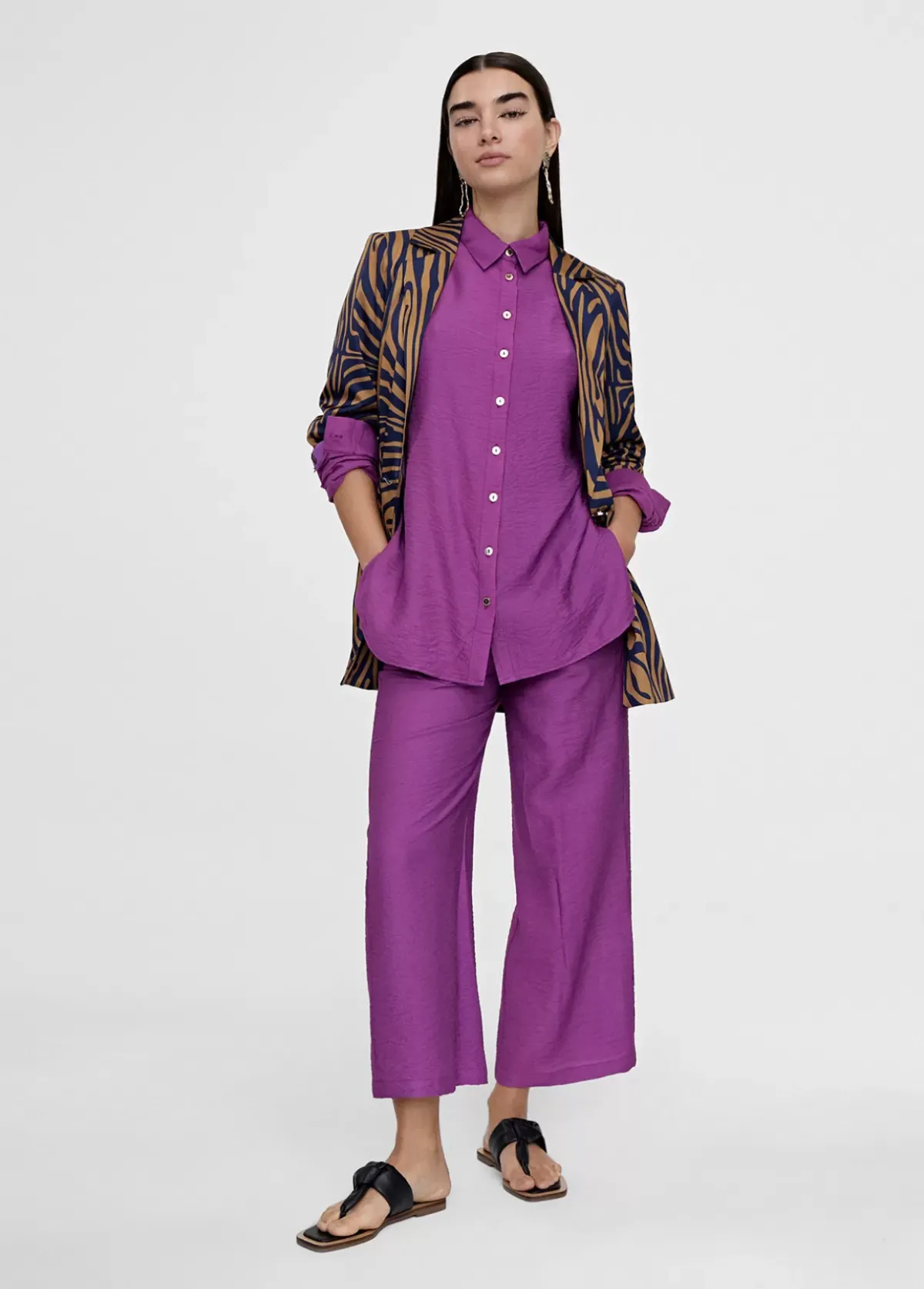 Clearance Americana estampado cebra Americanas Y Blazers