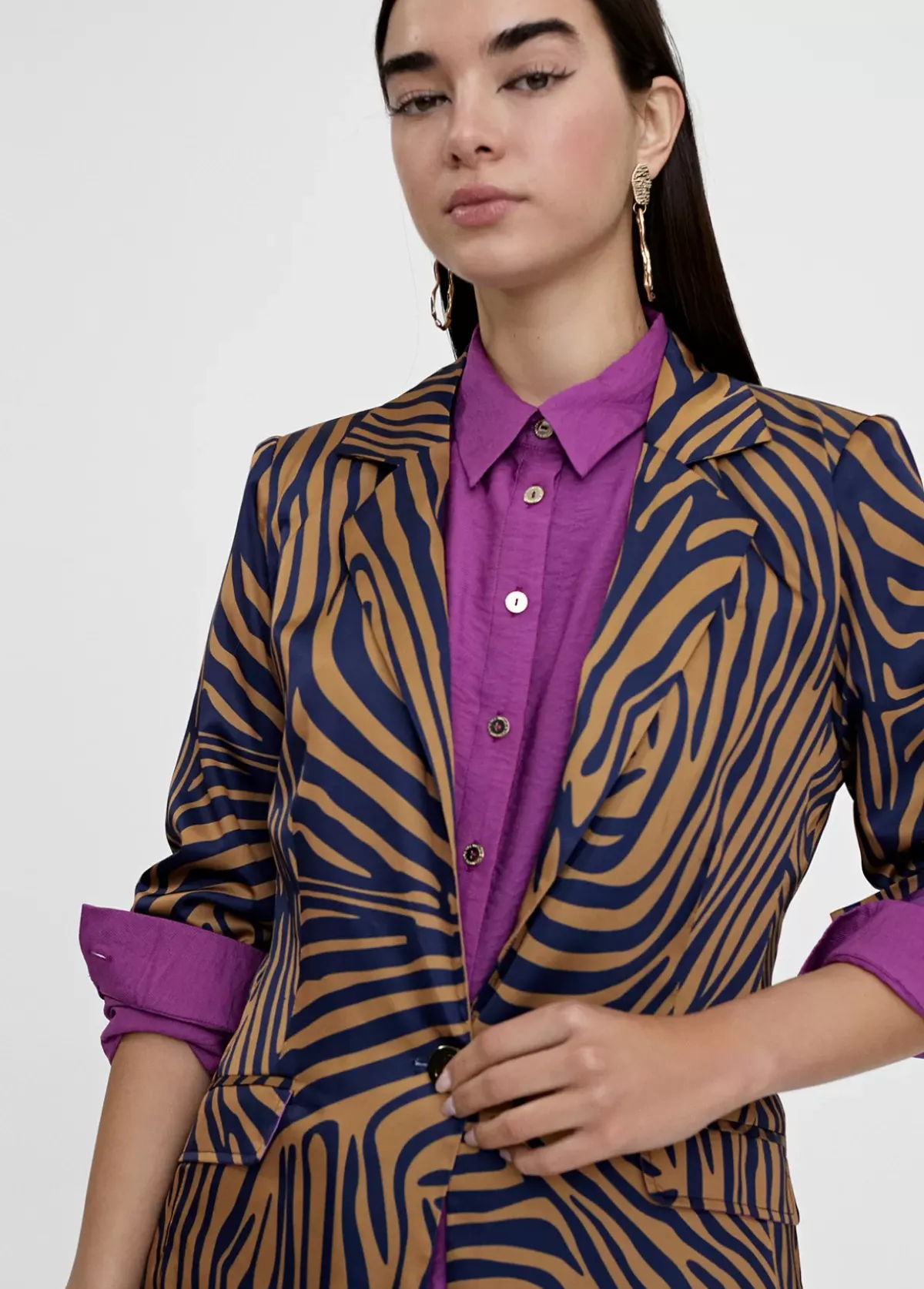 Clearance Americana estampado cebra Americanas Y Blazers