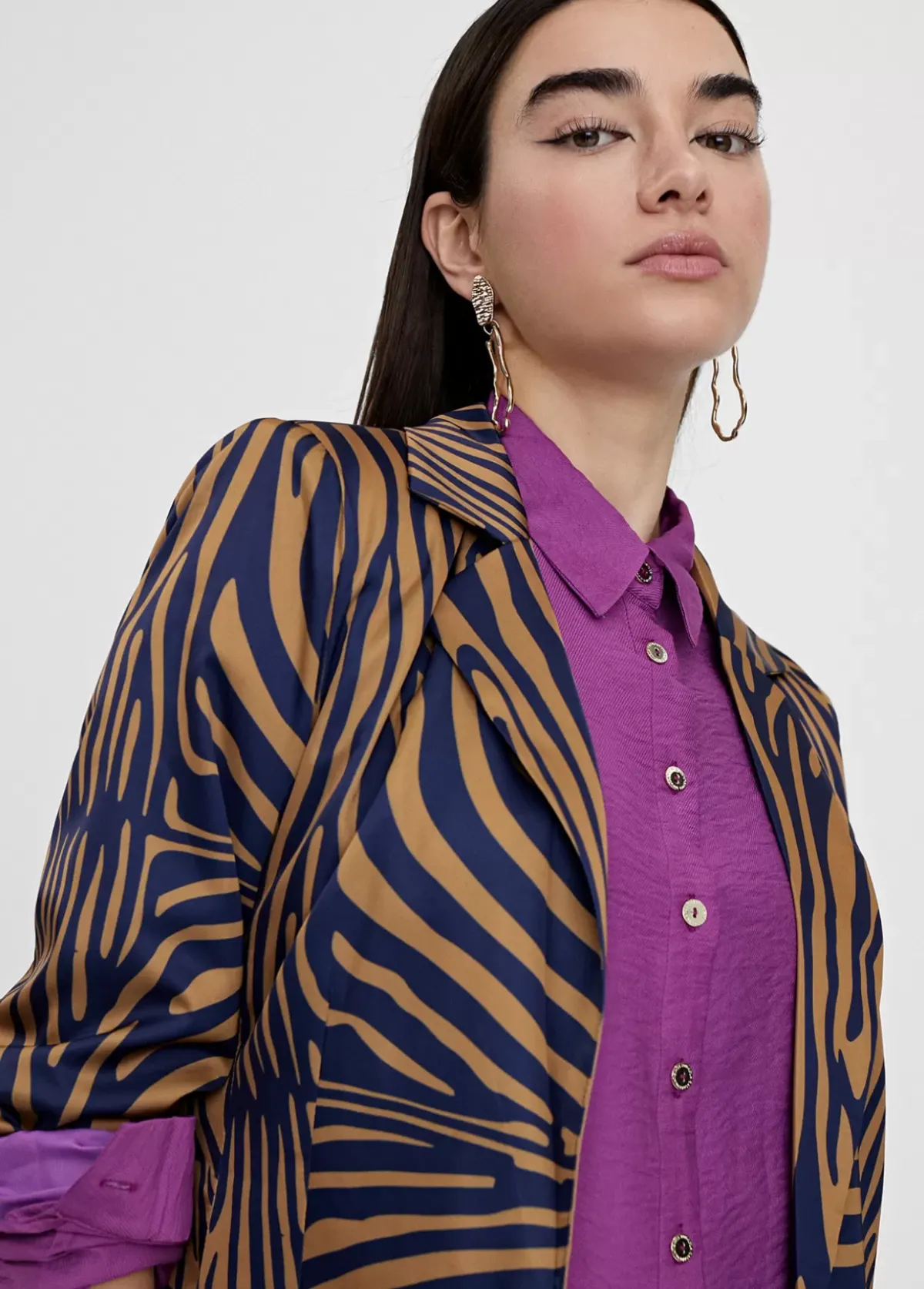 Clearance Americana estampado cebra Americanas Y Blazers