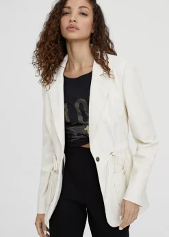 Americana fruncido en efecto piel Chaquetas Y Gabardinas|Americanas Y Blazers