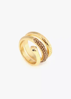 Hot Anillo serpiente con cristales Anillos