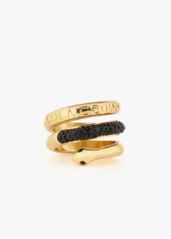 Outlet Anillo serpiente con cristales Anillos