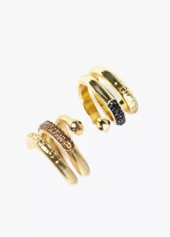 Outlet Anillo serpiente con cristales Anillos