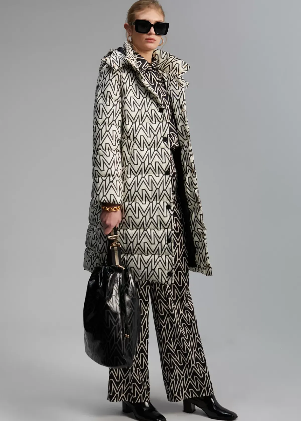 Best Anorak midi acolchado monograma Abrigos Y Cazadoras