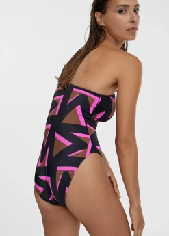 Online Bañador asimétrico estampado Baño