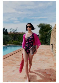 Online Bañador asimétrico estampado Baño