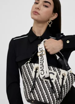 Clearance Bandolera tipo cesta efecto rafia Bolsos