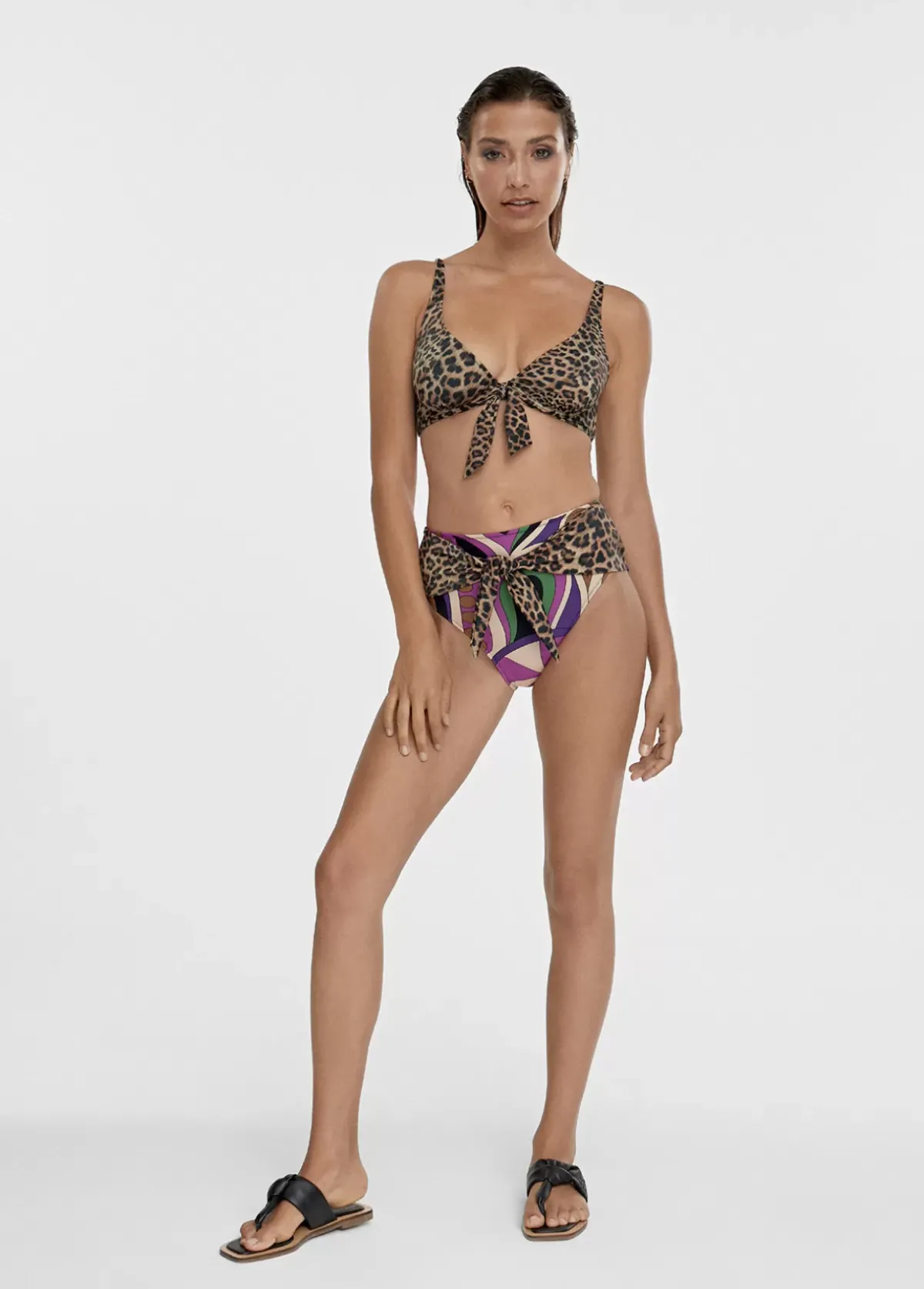 Online Bikini animal print y pasley Baño