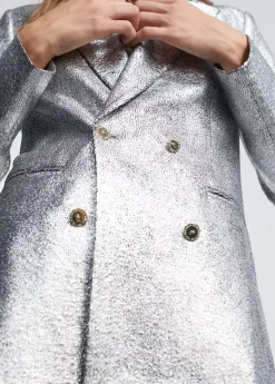 Sale Blazer cruzada plateada Americanas Y Blazers