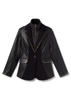 Clearance Blazer detalle eyelets Americanas Y Blazers