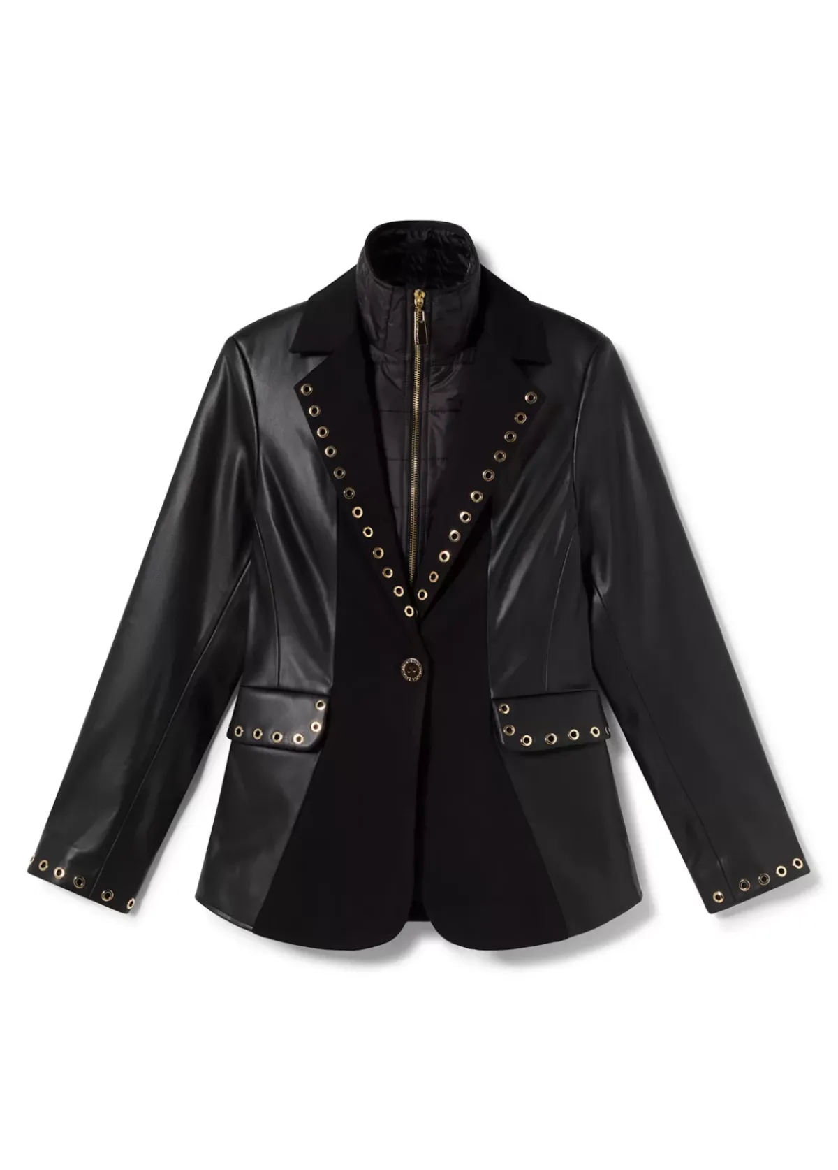 Clearance Blazer detalle eyelets Americanas Y Blazers