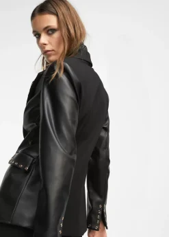 Clearance Blazer detalle eyelets Americanas Y Blazers