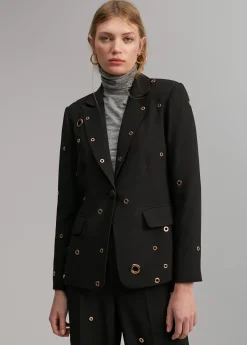 Best Blazer detalle eyelets Americanas Y Blazers