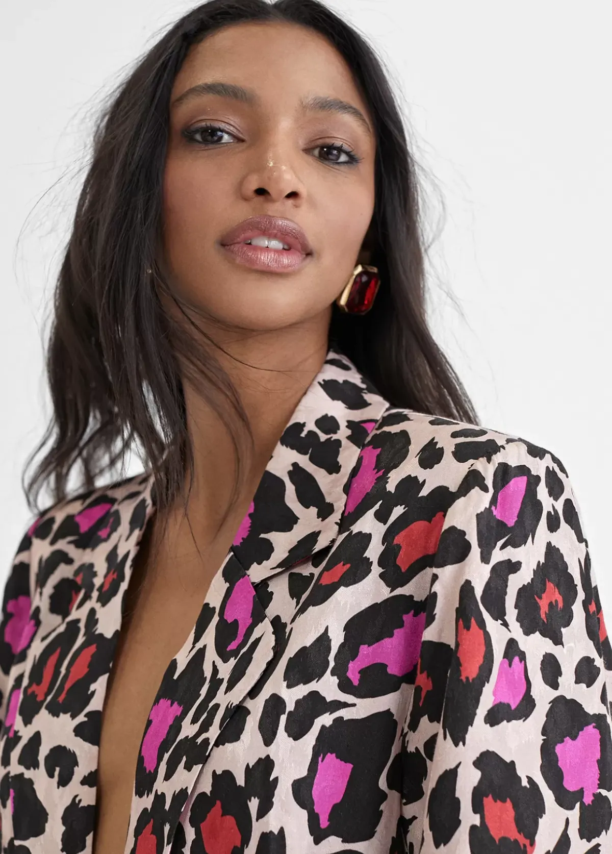 Hot Blazer estampada animal Americanas Y Blazers