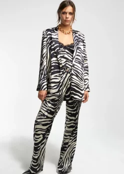 New Blazer estampada cebra Animal Print|Americanas Y Blazers