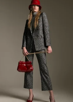 Clearance Blazer jacquard animal print Animal Print|Americanas Y Blazers