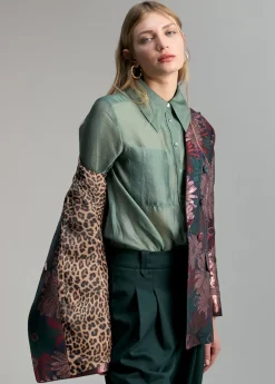 Blazer jacquard floral Americanas Y Blazers