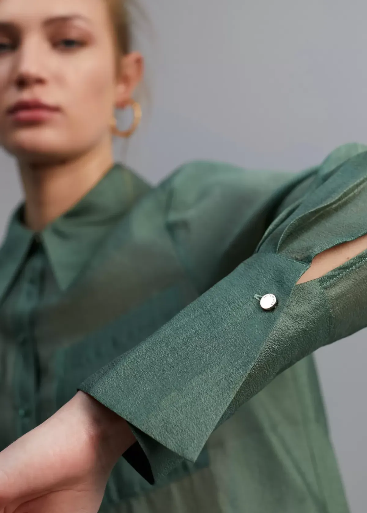 Sale Blusa bolsillos transparencia Camisas Y Blusas