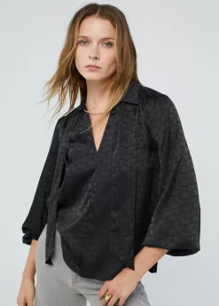 Online Blusa con lazo Camisas Y Blusas