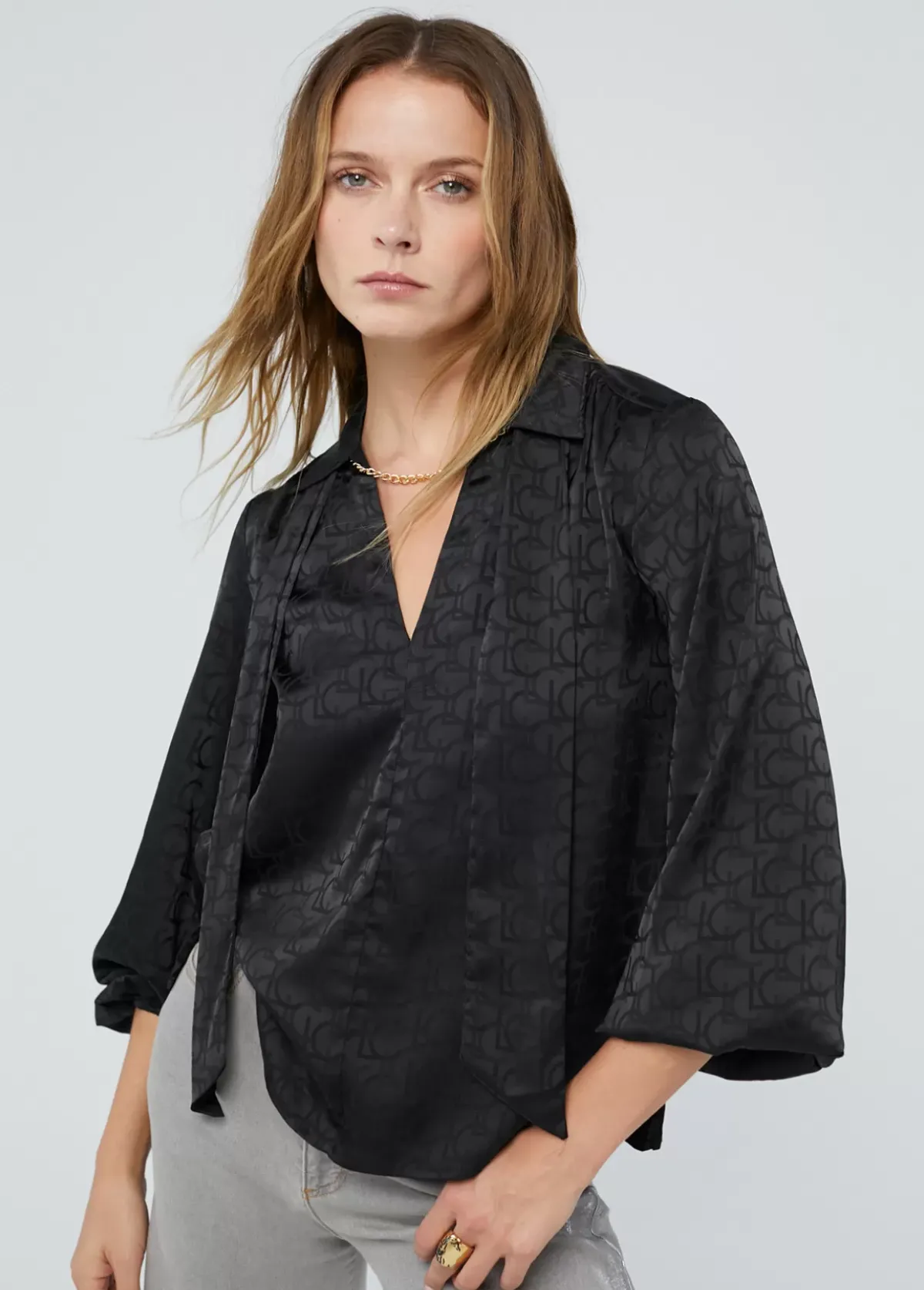 Online Blusa con lazo Camisas Y Blusas