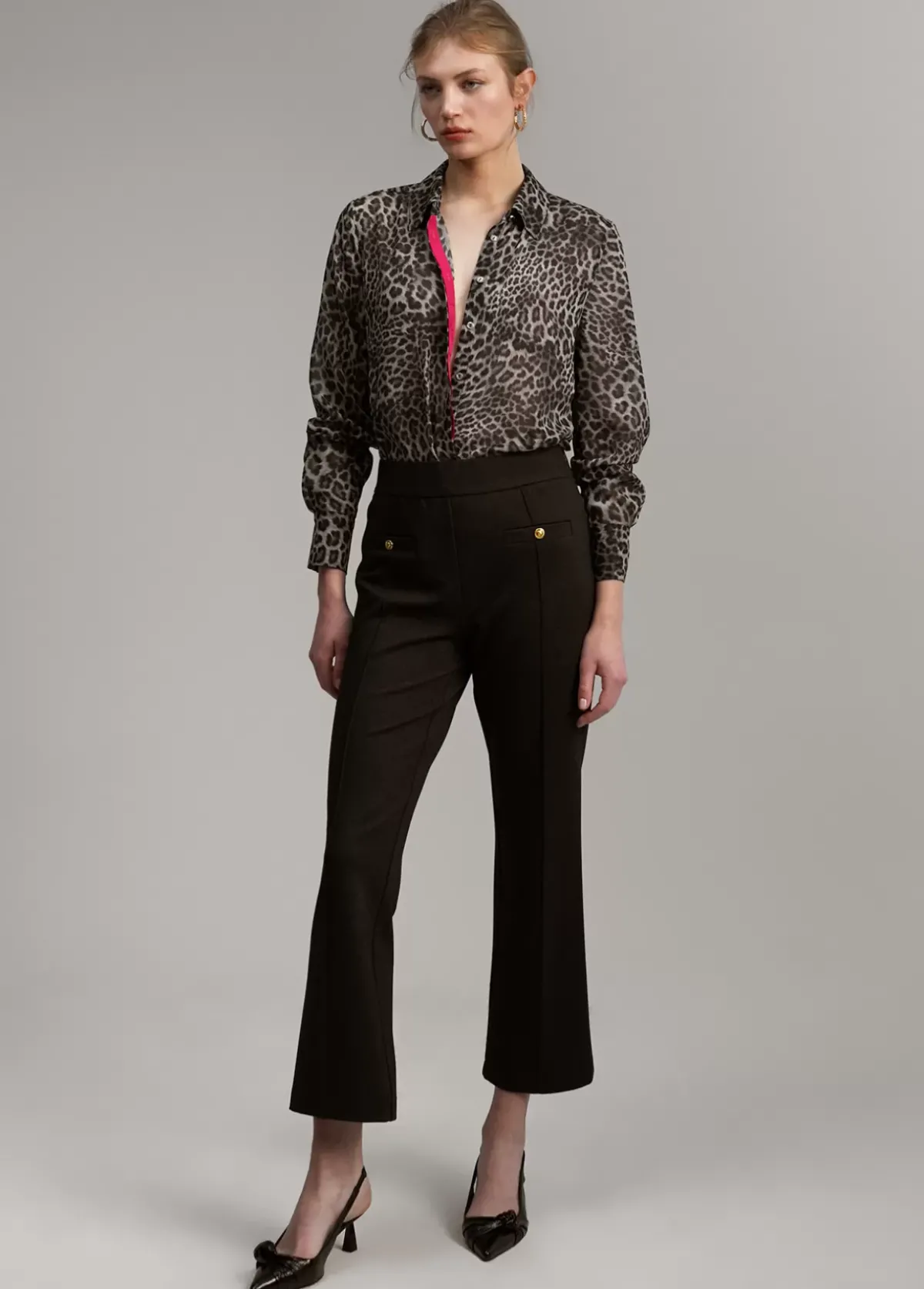 Discount Blusa detalle contraste Animal Print|Camisas Y Blusas