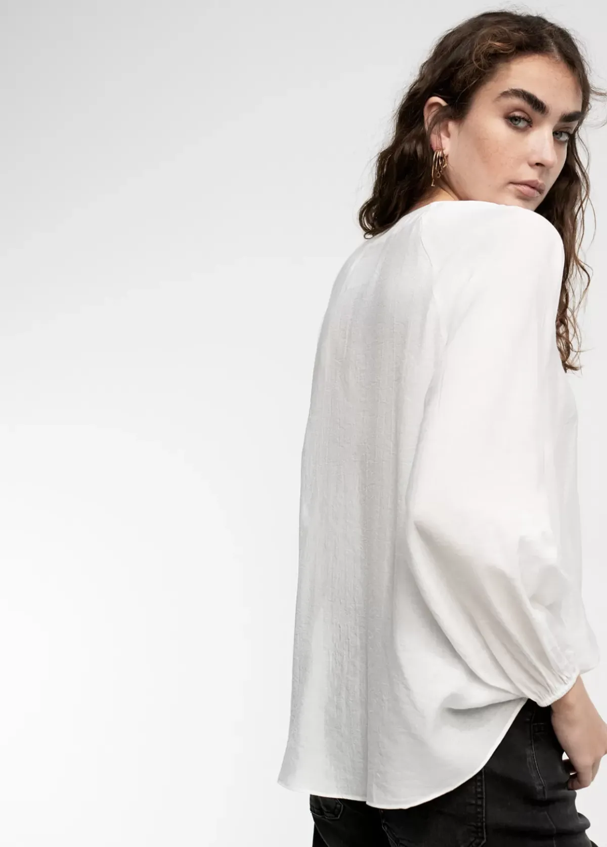 Online Blusa detalle eyelets Camisetas Y Tops|Camisas Y Blusas