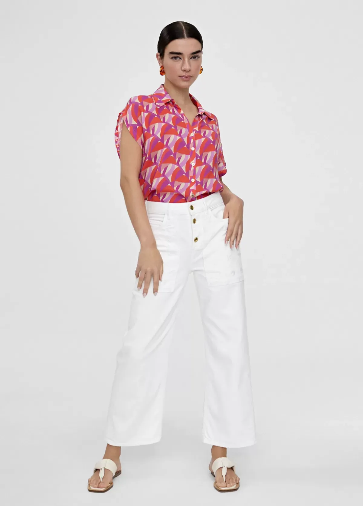 Sale Blusa fluida estampada Camisas Y Blusas