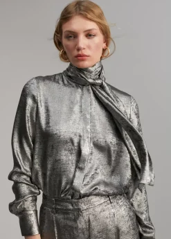 Discount Blusa laminada lazada Camisas Y Blusas