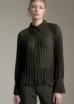 Outlet Blusa plisada Camisas Y Blusas