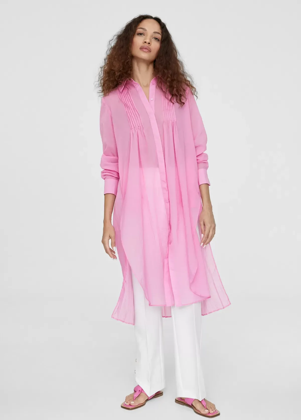 Online Blusón largo aberturas Camisas Y Blusas|Americanas Y Blazers