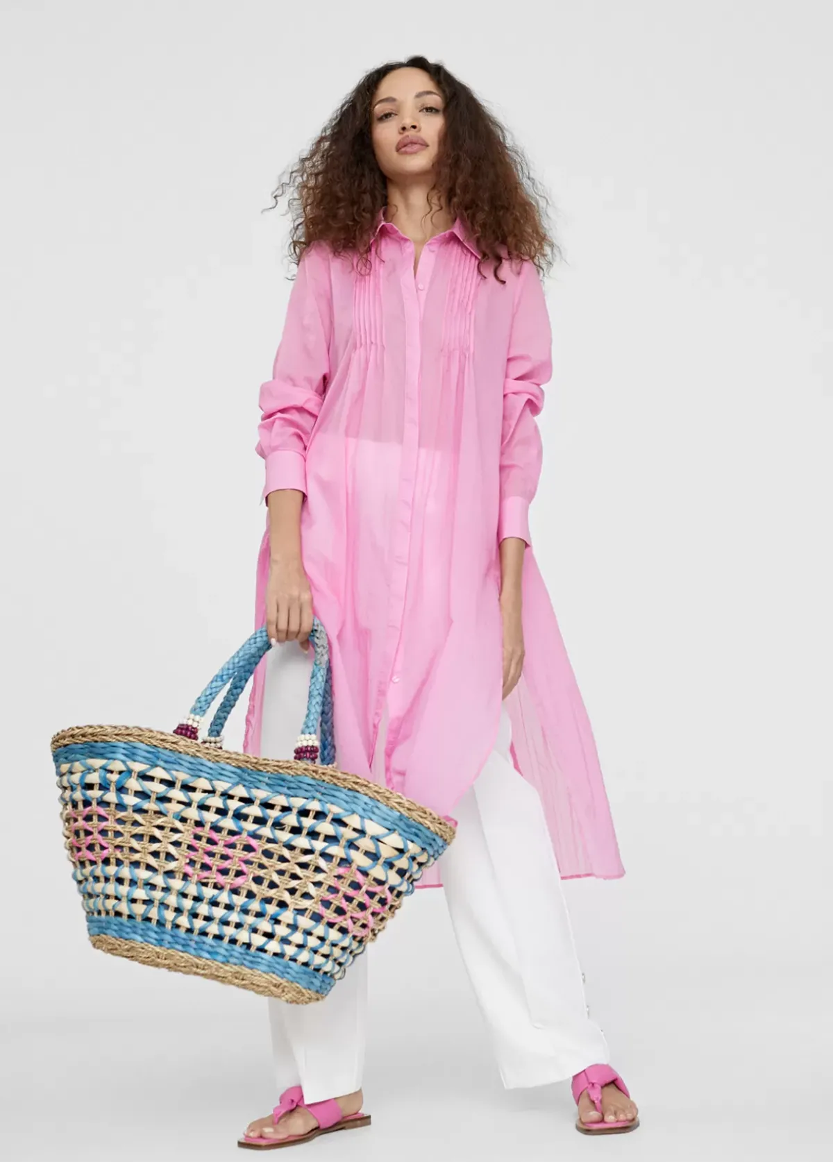 Online Blusón largo aberturas Camisas Y Blusas|Americanas Y Blazers