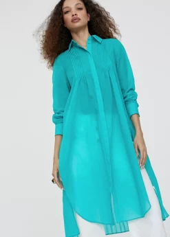 Online Blusón largo aberturas Camisas Y Blusas|Americanas Y Blazers