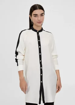 Outlet Blusón largo detalle manga Camisas Y Blusas