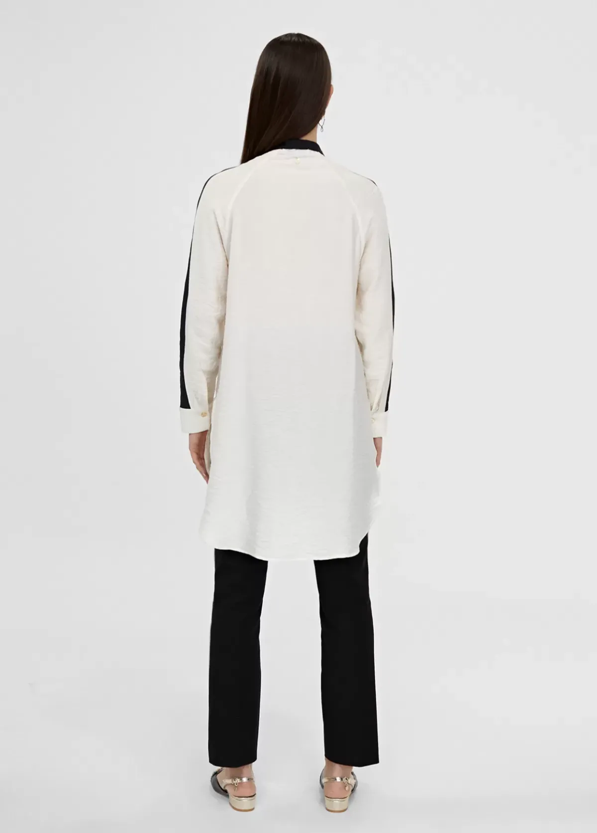 Outlet Blusón largo detalle manga Camisas Y Blusas