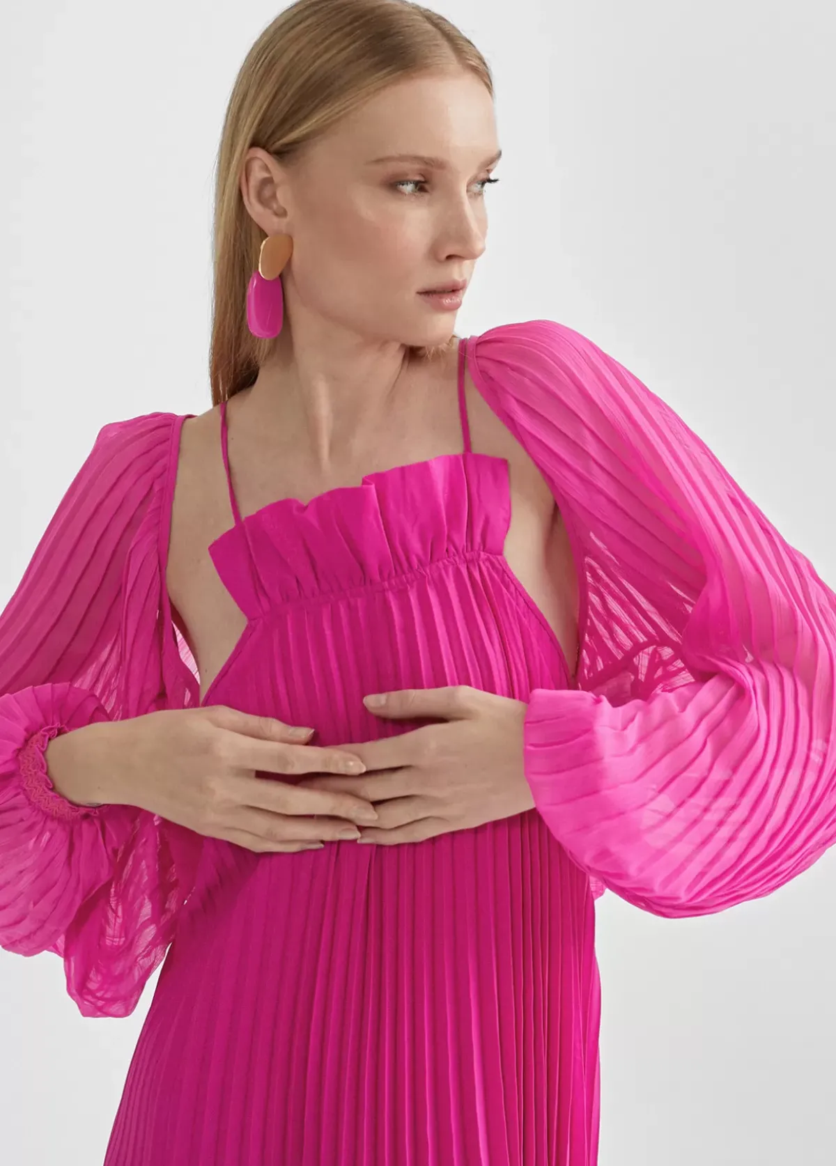 Online Bolero plisado Camisas Y Blusas|Americanas Y Blazers