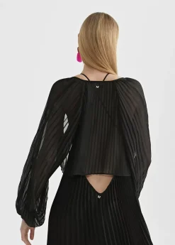 Clearance Bolero plisado Camisas Y Blusas|Americanas Y Blazers