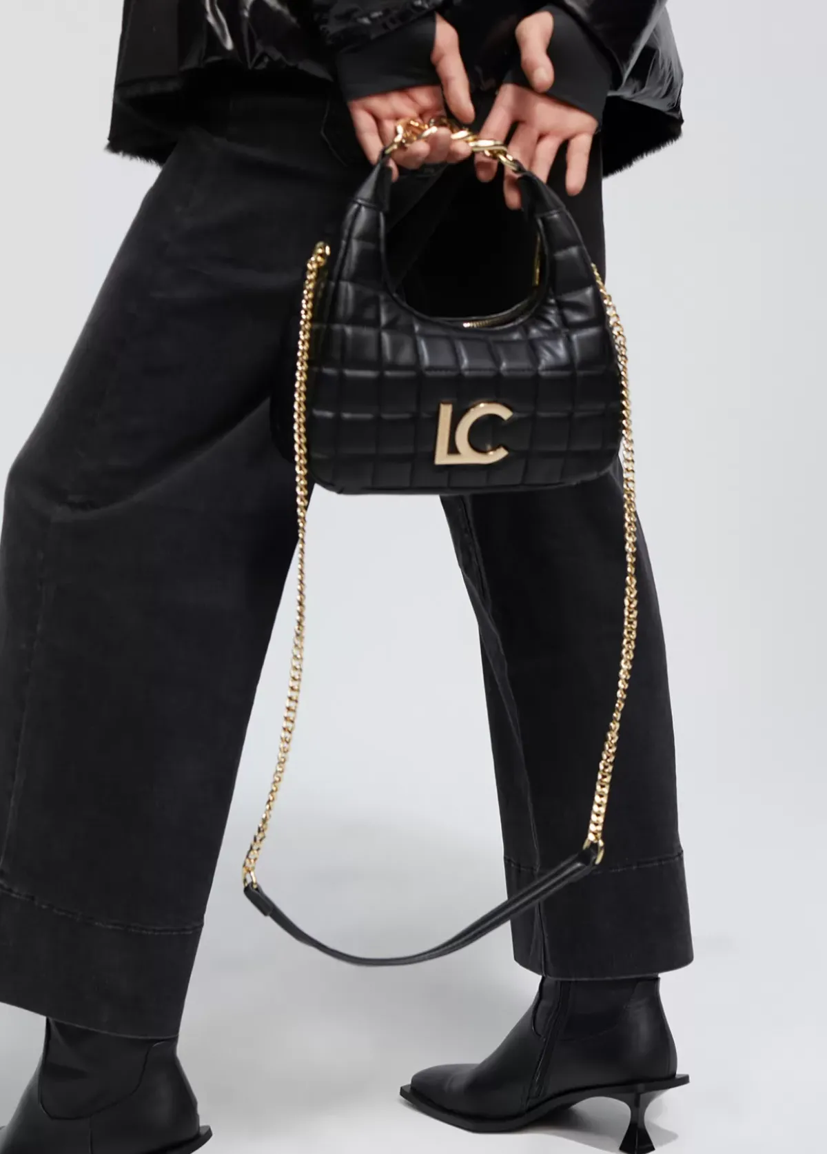 Hot Bolsito acolchado de cuadros Bolsos De Mano Y Neceseres|Bandoleras