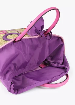 Bolso efecto rafia Bolsos|Baño
