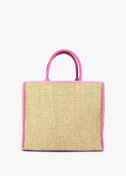 Bolso efecto rafia Bolsos|Baño