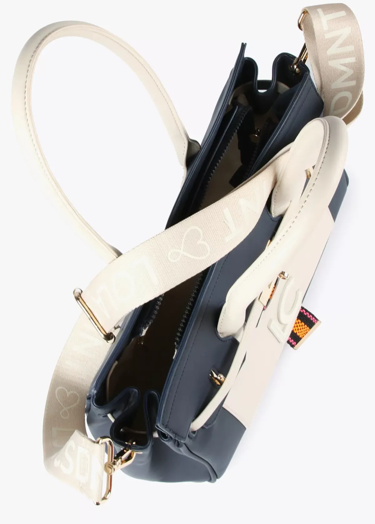 Bolso shopper azul y blanco Bolsos