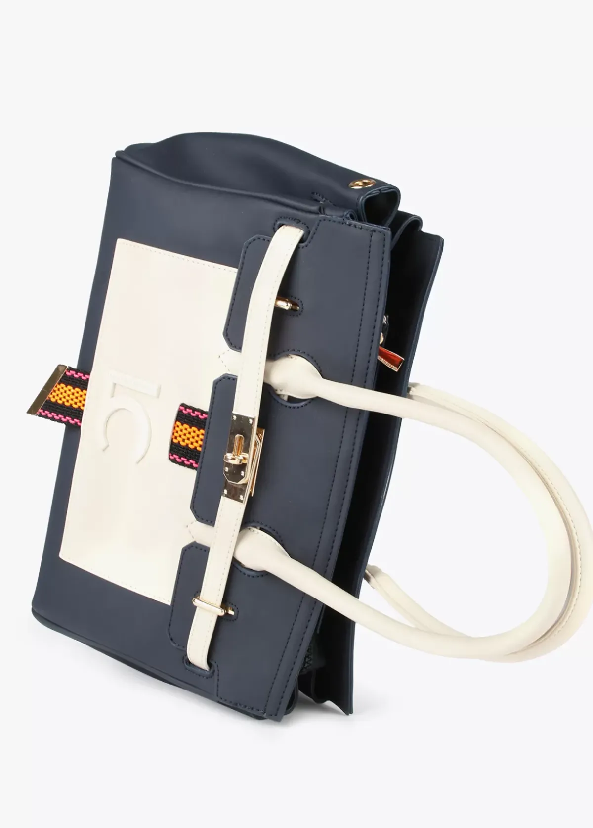 Bolso shopper azul y blanco Bolsos