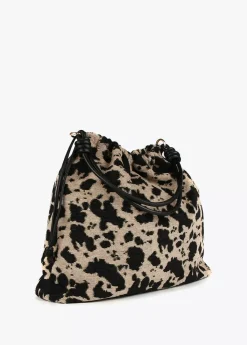 Outlet Bolso tejido animal Animal Print|Bolsos Shopper