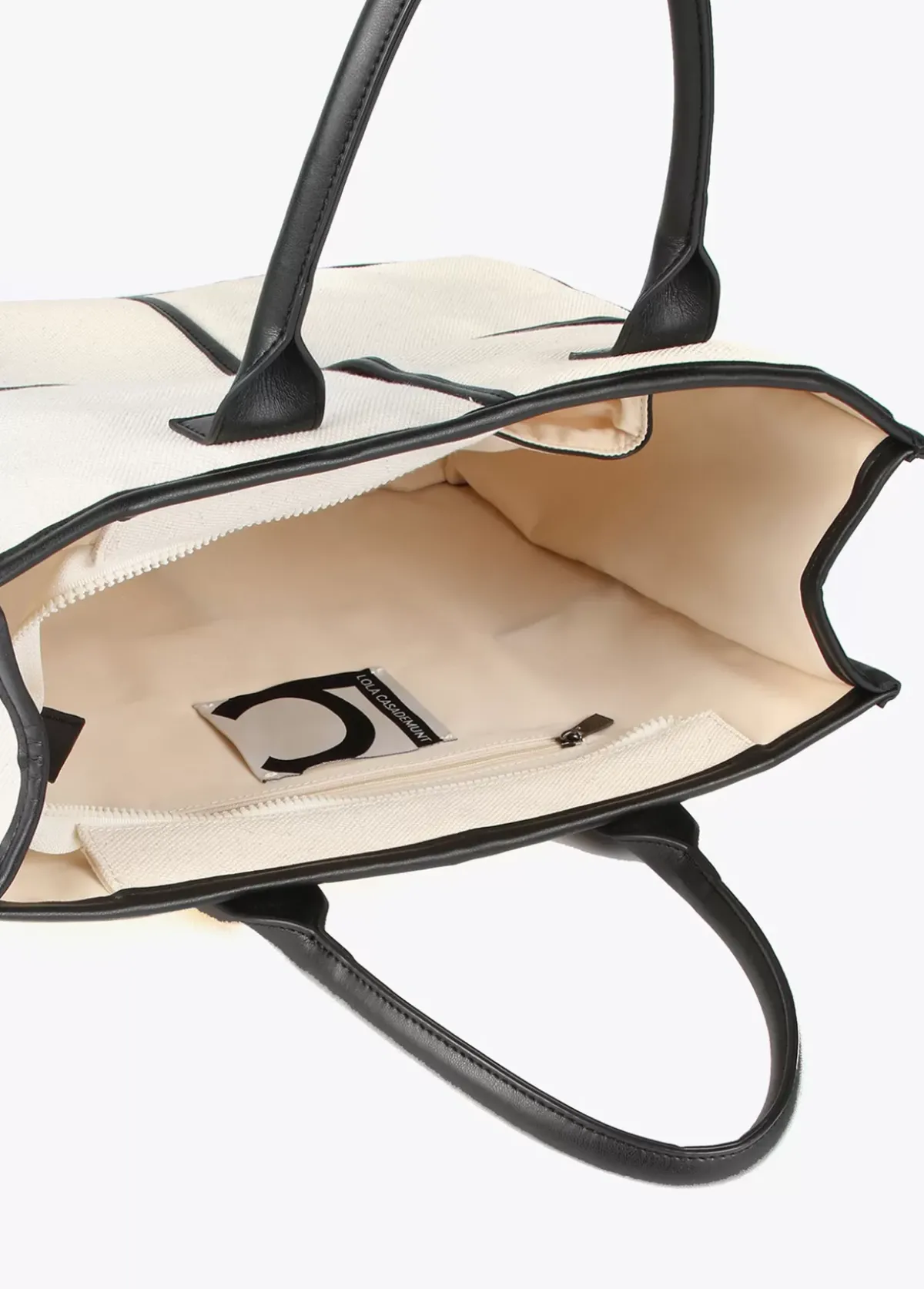 Discount Bolso tipo shopper blanco y negro Bolsos