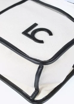 Discount Bolso tipo shopper blanco y negro Bolsos