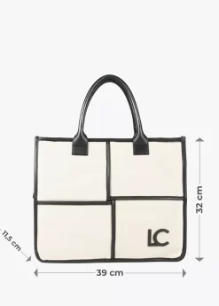 Discount Bolso tipo shopper blanco y negro Bolsos