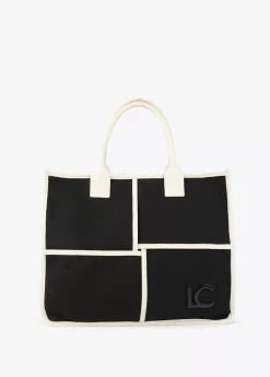 Outlet Bolso tipo shopper blanco y negro Bolsos